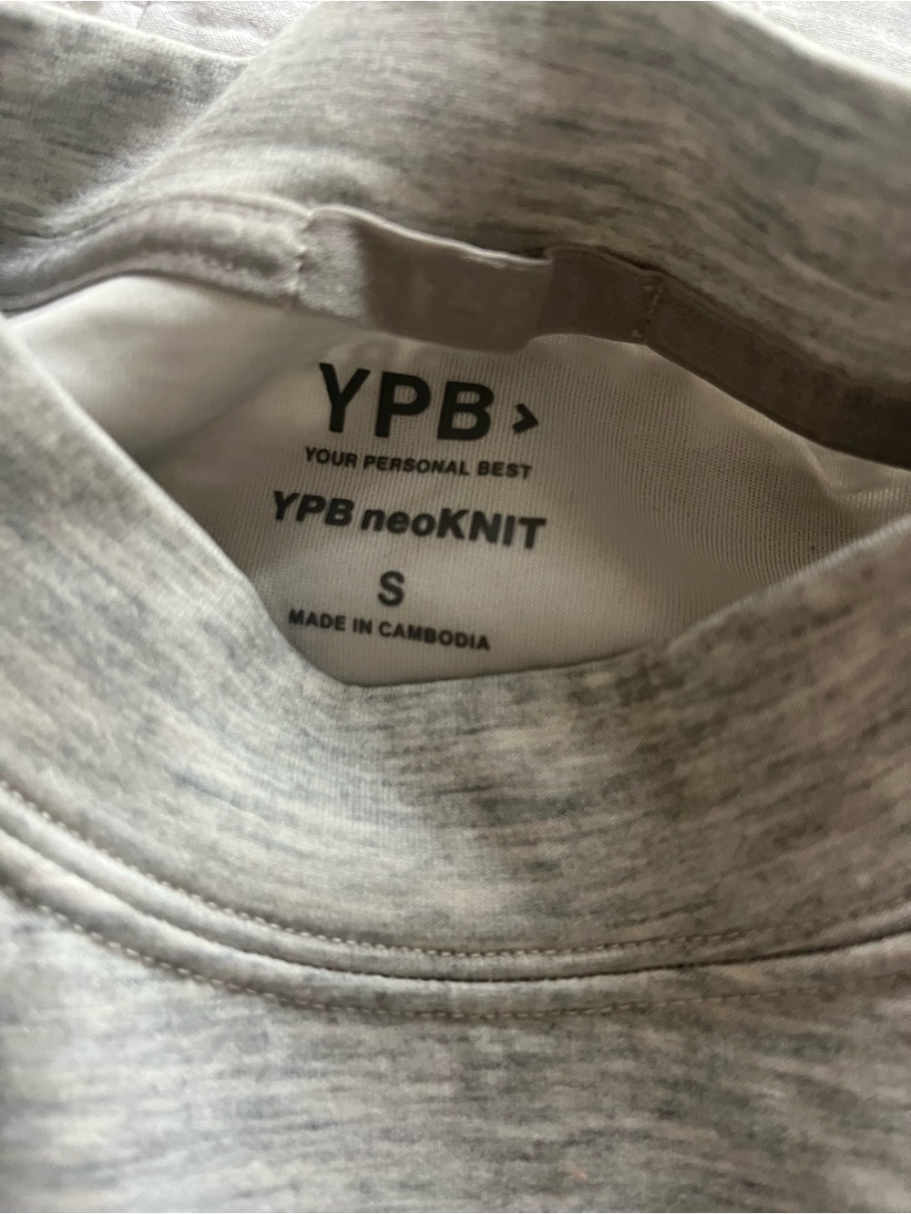 YPB Light Gray Cropped Crew Sweatshirt - Picture 3 of 5